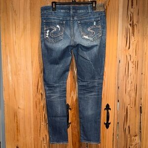 Silver Jeans Suki Mid Skinny Classic Blue Denim 32 31